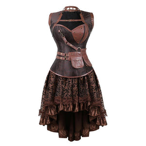 Women's Gothic Victorian Steampunk Corset Dress