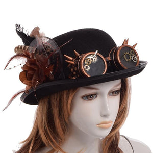 Steampunk Feathers Lady's Hat - Frontier Punk