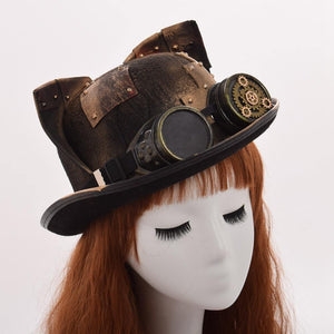 Steampunk Cat Ear Lady's Hat - Frontier Punk