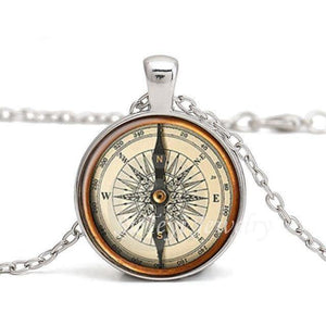 Steampunk Retro Compass Pendant Necklace - Frontier Punk