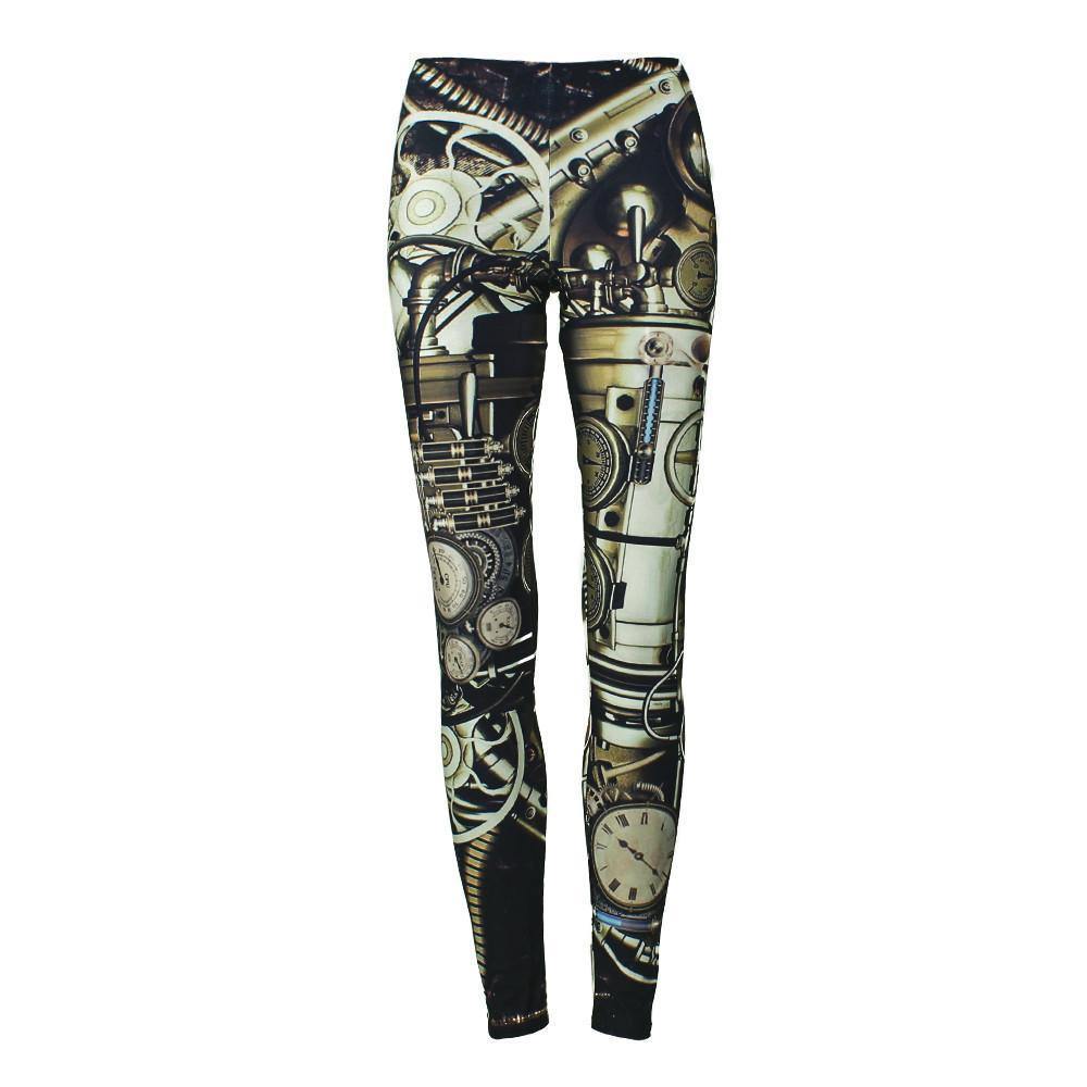 Mechanical Dial Leggings - Frontier Punk