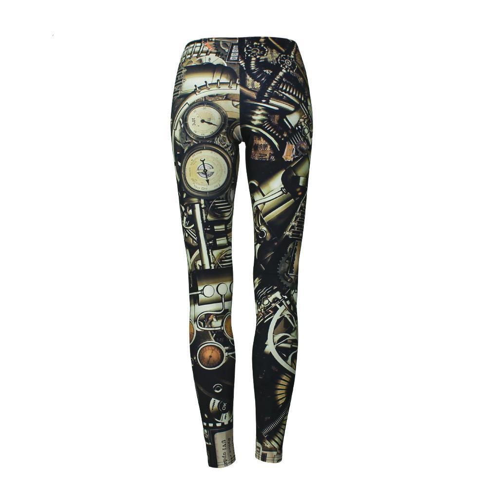 Mechanical Dial Leggings - Frontier Punk