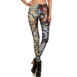 Steampunk Fashion - Printed Future Times Steampunk Leggings from Frontier  Punk