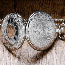 Vintage Silver Steampunk Pocket Watch on Chain - Frontier Punk